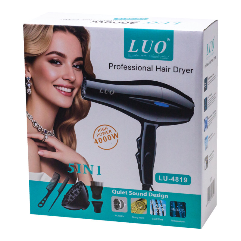 SECADOR DE CABELLO LUO LU-4819 5 EN 1