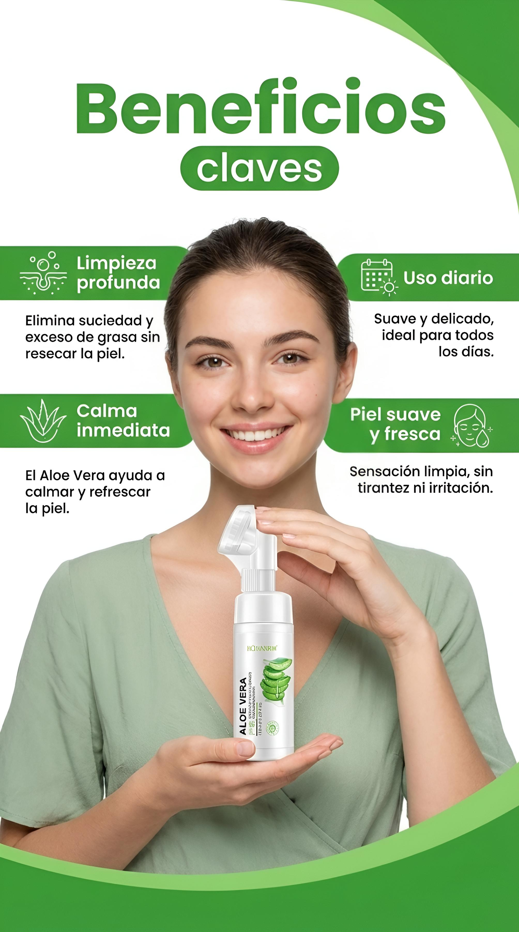 Espuma de Limpieza Facial Aloe Vera