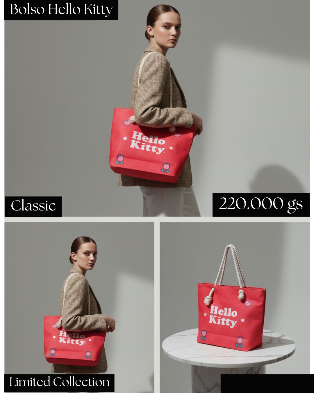 ?Bolso Hello Kitty Classic Rojo