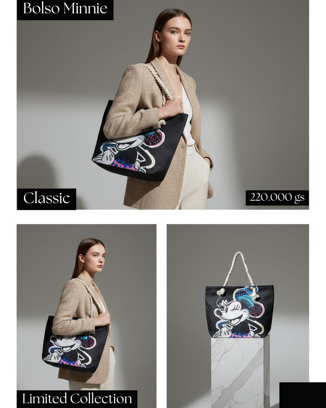 🎀Bolso Minnie Mouse Original Classic Ng