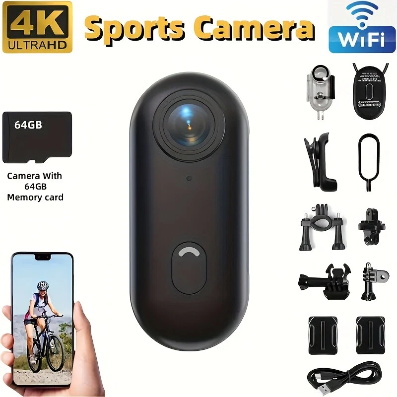 Cámara Deportiva WIFI 1080P/4K,