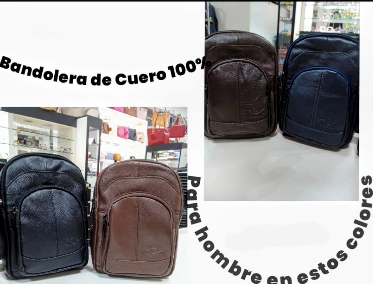 BANDOLERA DE CUERO PARA HOMBRE