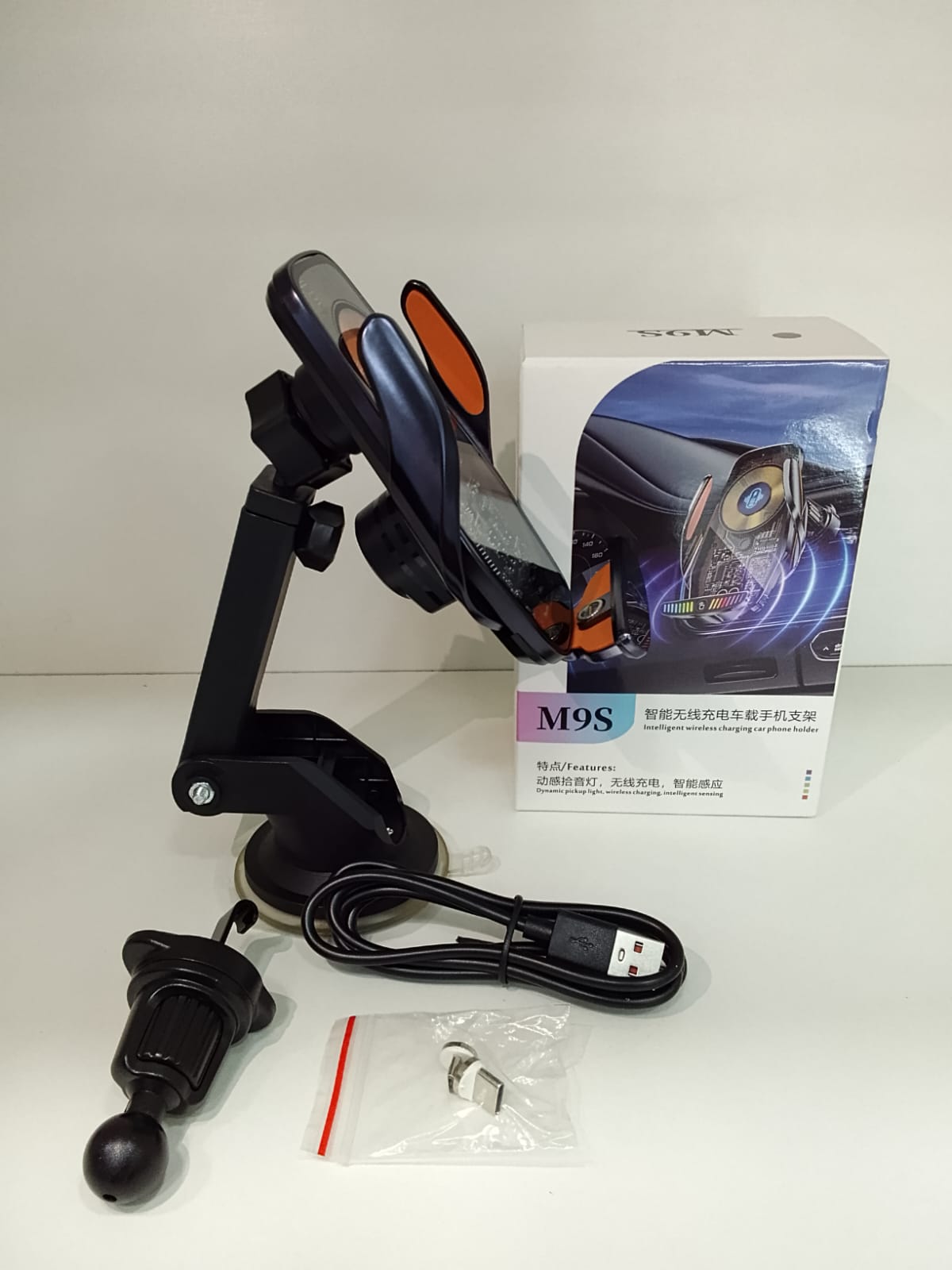 Soporte de telefono con carga wireless