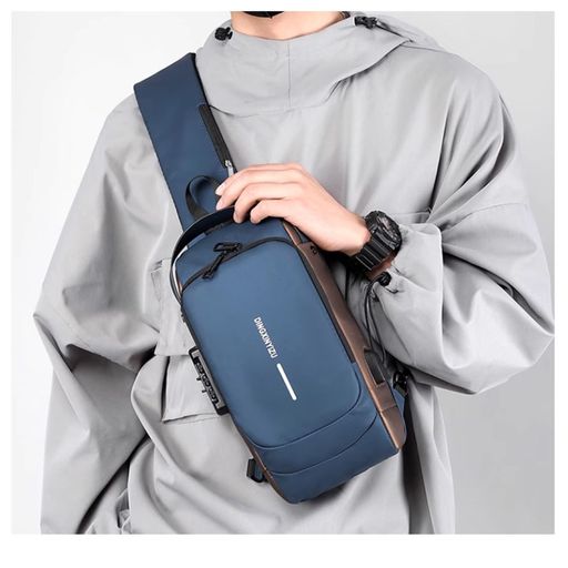 Mochila Antirrobo Con Puerto Usb AZUL