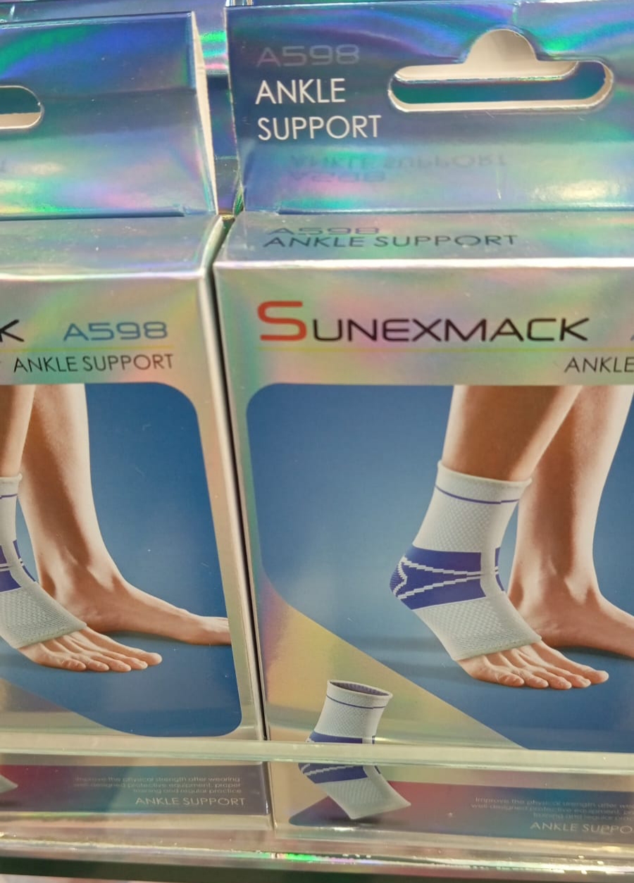 Media de Compresion blanco azul